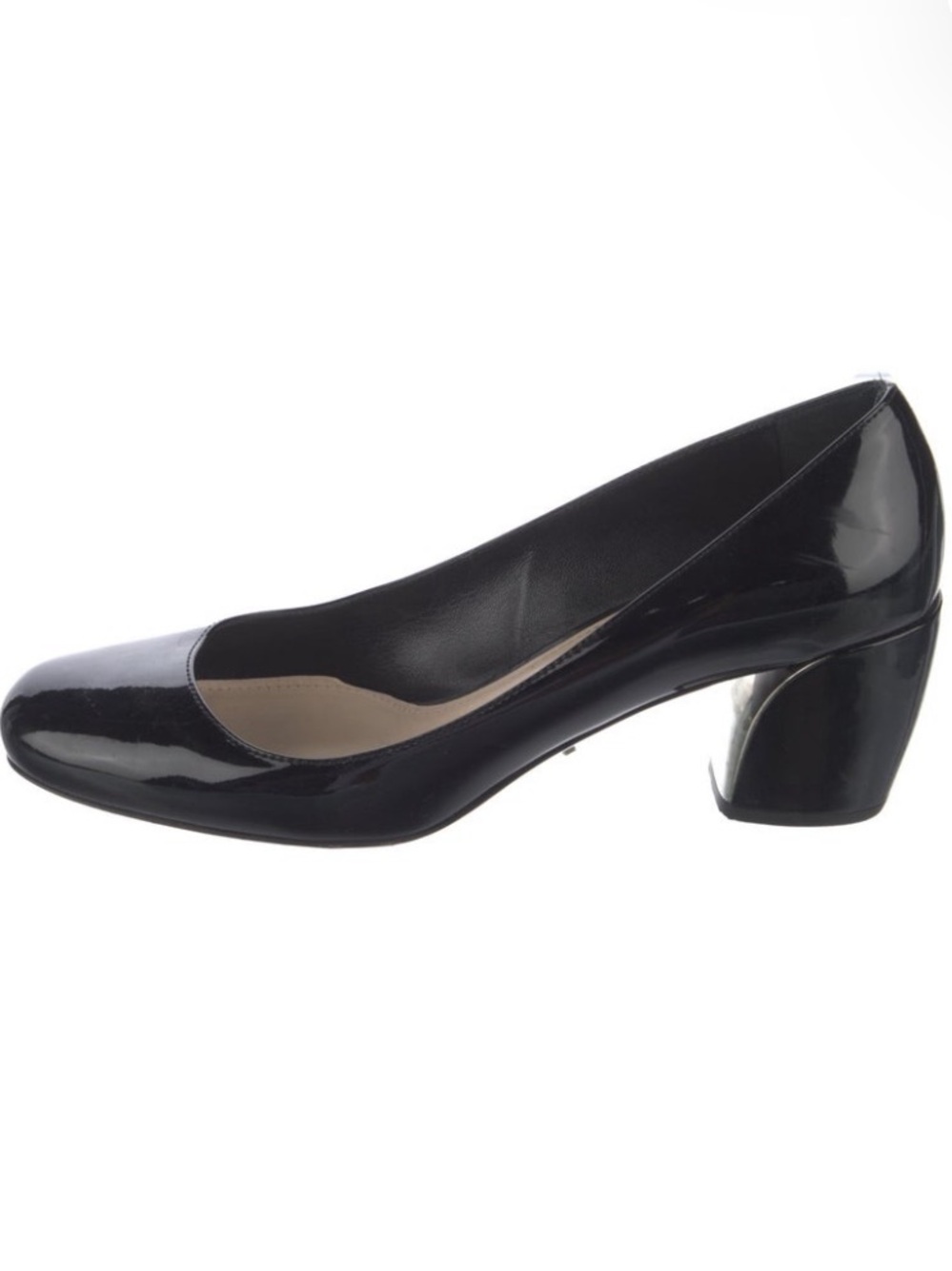 Prada patent leather pumps 38.5 with sculpted heels